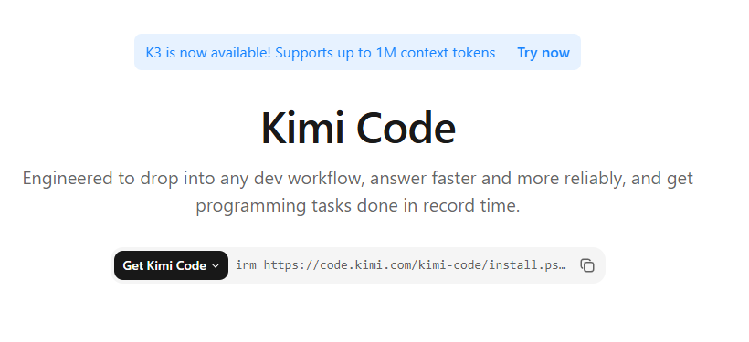 Kimi K3 Coding Agent Kimi Code