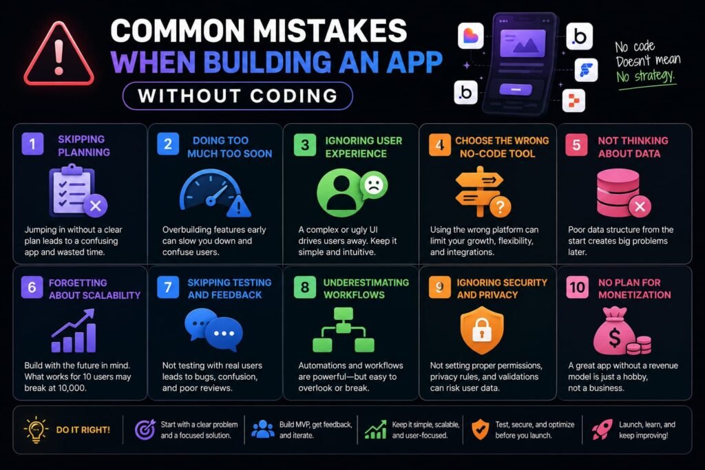 Common Mistakes When Building an App Without Coding