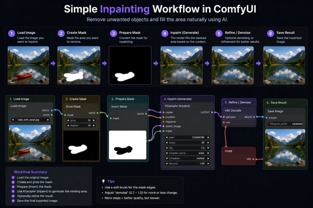 Comfyui workflow for impainting