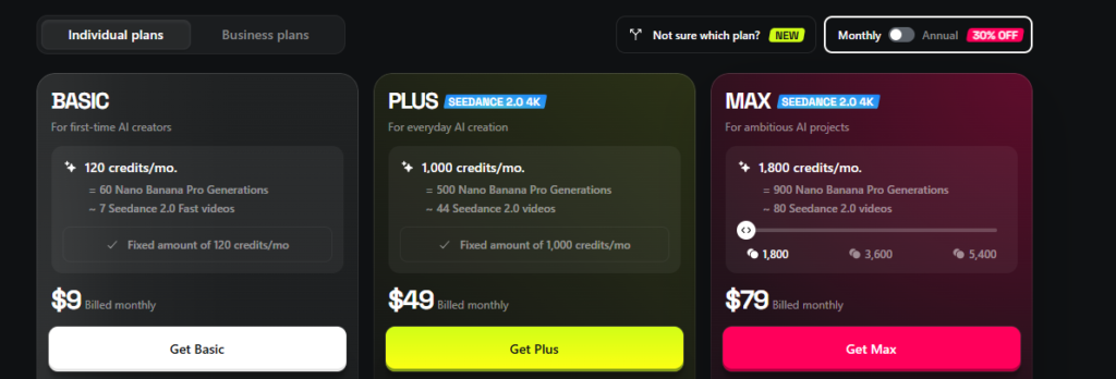 Higgsfield Ai Pricing List