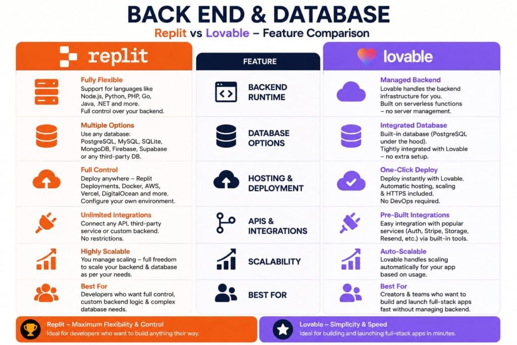backend and database