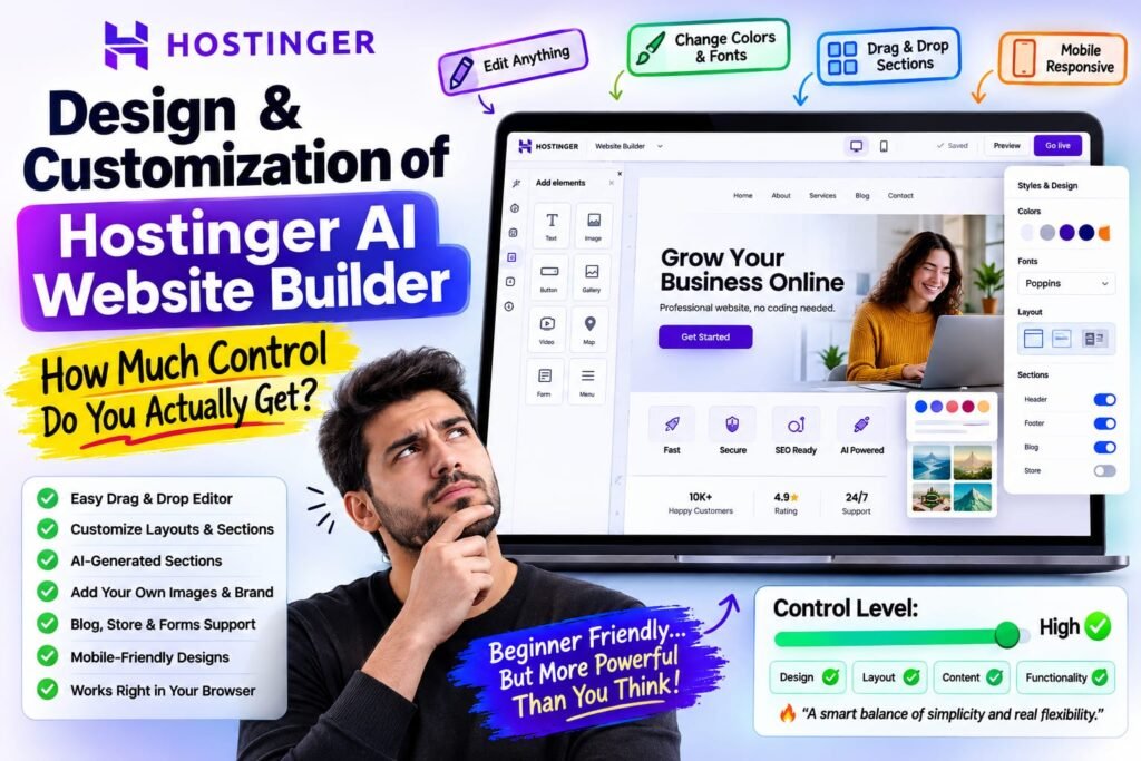 Hostinger ai Design and Customization
