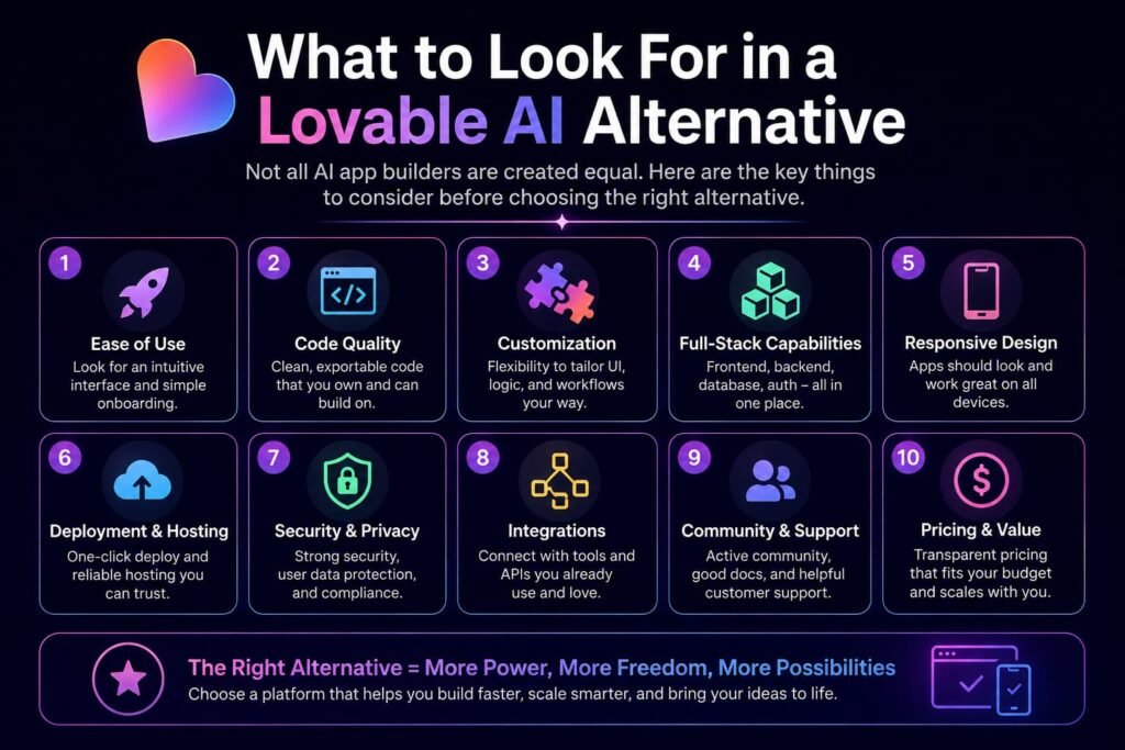 What to Look for in a Lovable Ai Alternative