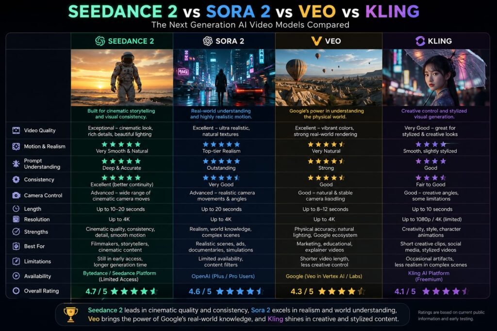 seedance 2 vs other ai models
