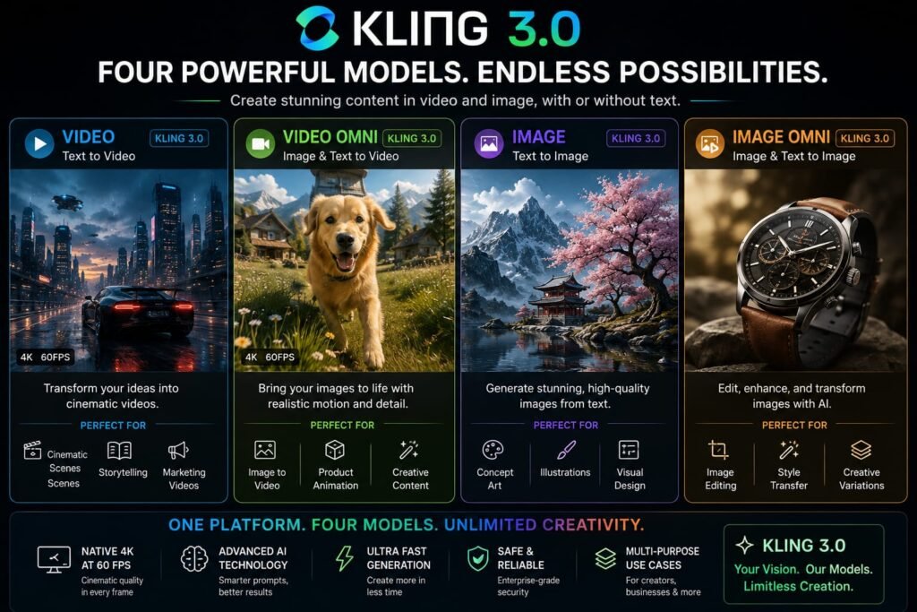 The Four Kling 3.0 Models: Video, Video Omni, Image, and Image Omni