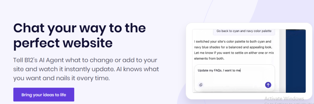 b12 ai website editor