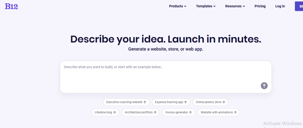 b12 ai website builder