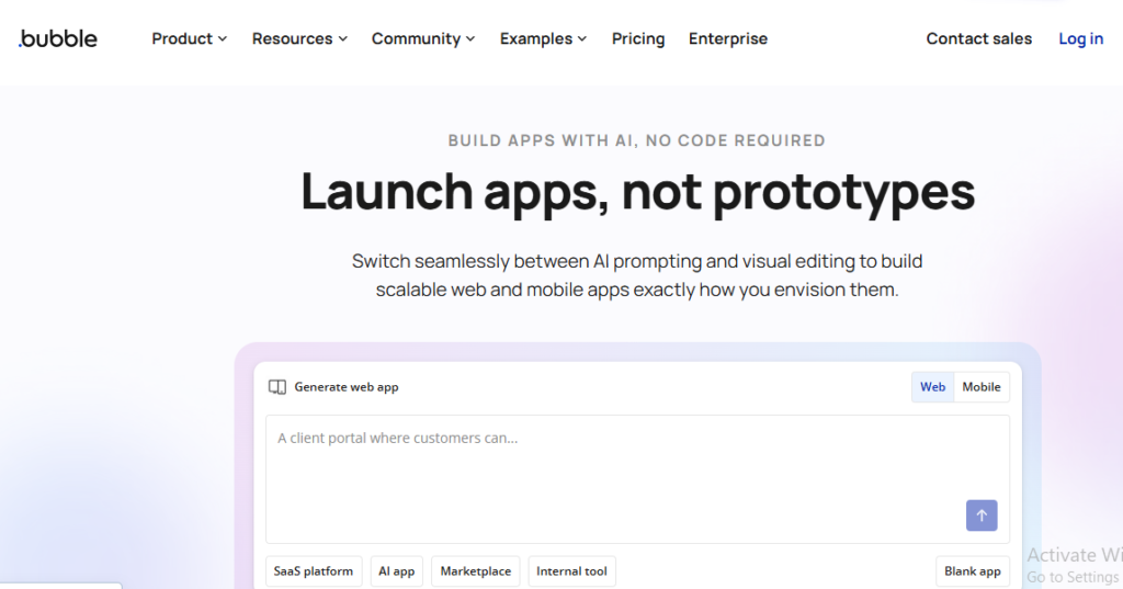 bubble ai app builder