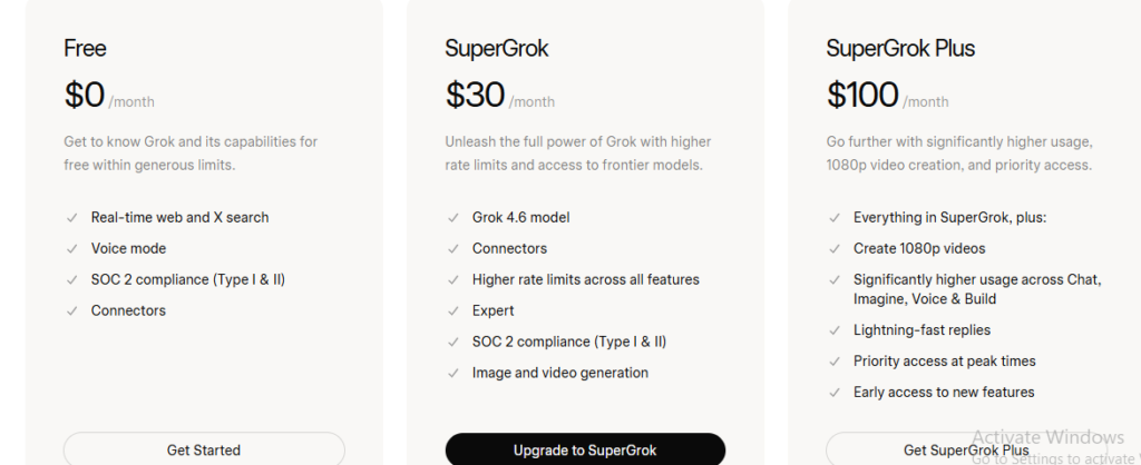 grok ai pricing
