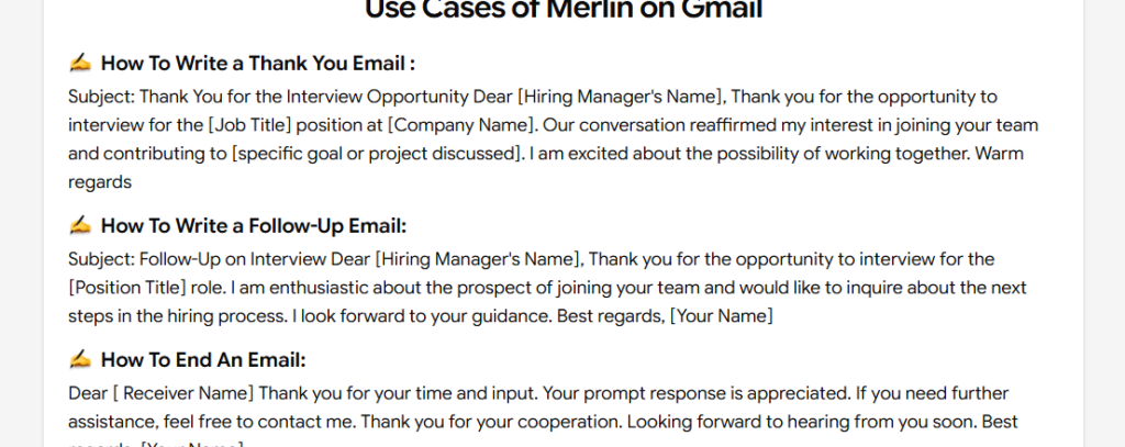 merlin ai extension
