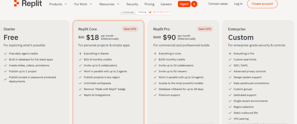replit ai pricing