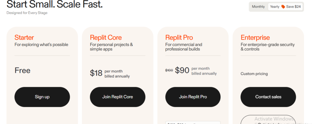 replit ai pricing