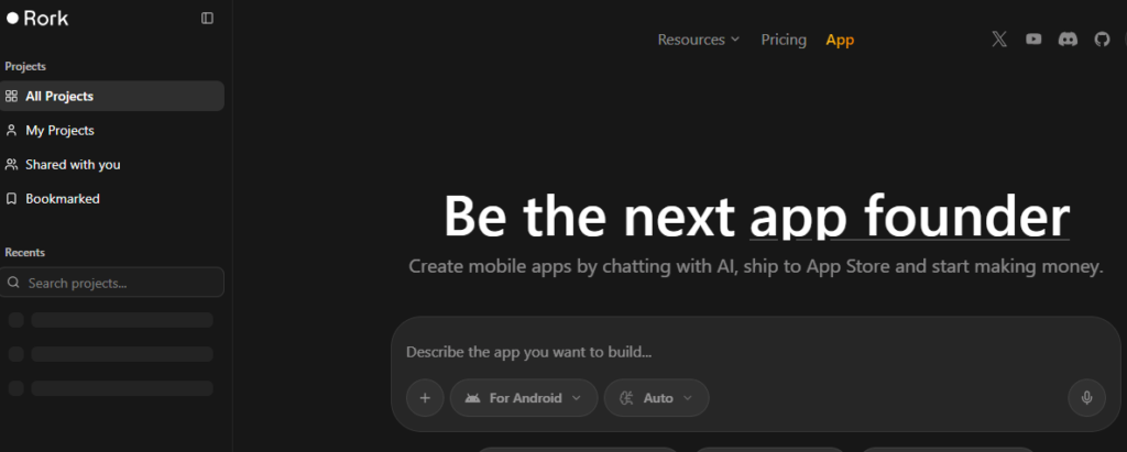 rork ai app builder