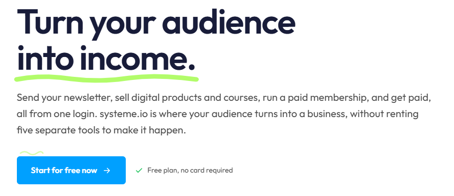 systeme.io website builder